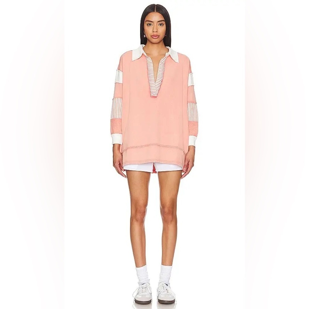 Free People Clean Prep Polo NWOT